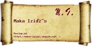 Maka Iziás névjegykártya
